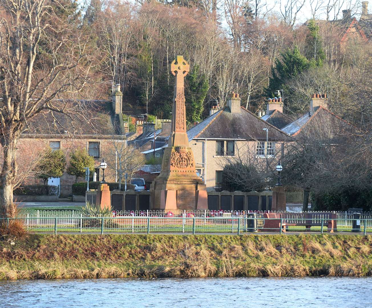 The war memorial in Cavell Gardens, Inverness.