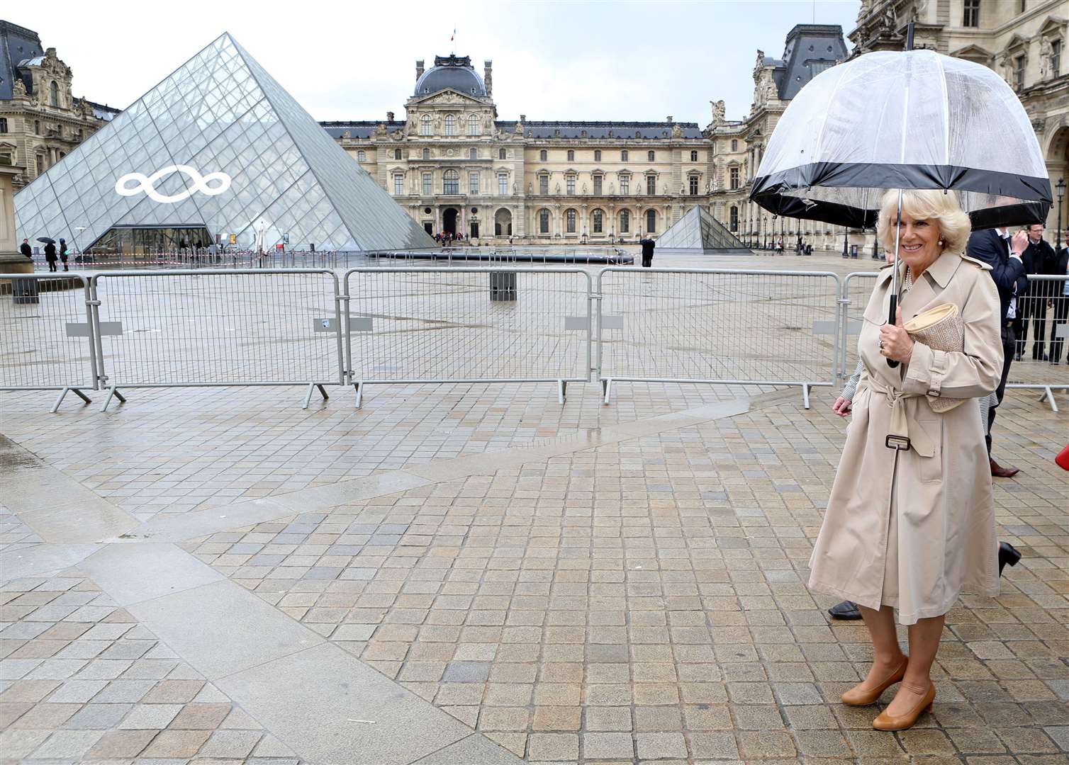 Camilla during a previous visit to the Louvre Museum in Paris (Chris Radburn/PA)