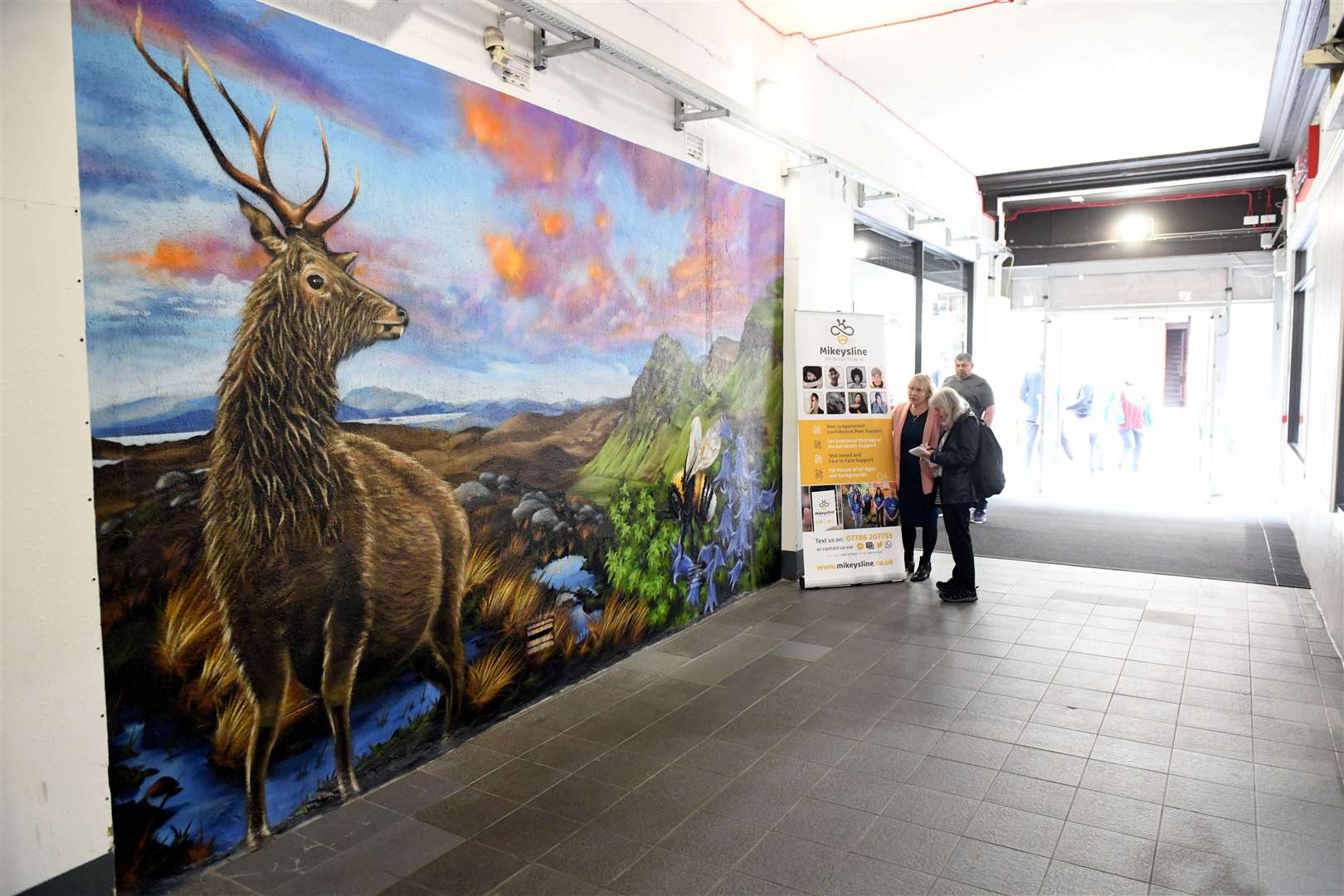The new mural has brightened up the market's Union Street entrance. Picture: James Mackenzie.