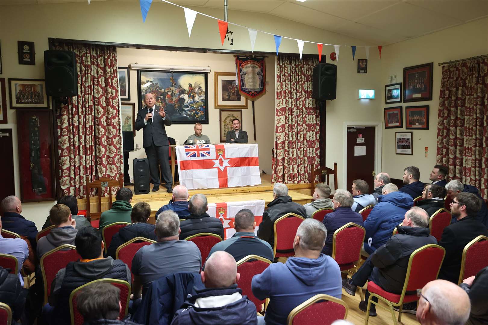 Around 120 people attended a meeting in protest at the DUP’s deal with the Government in Co Tyrone on Thursday (Liam McBurney/PA)