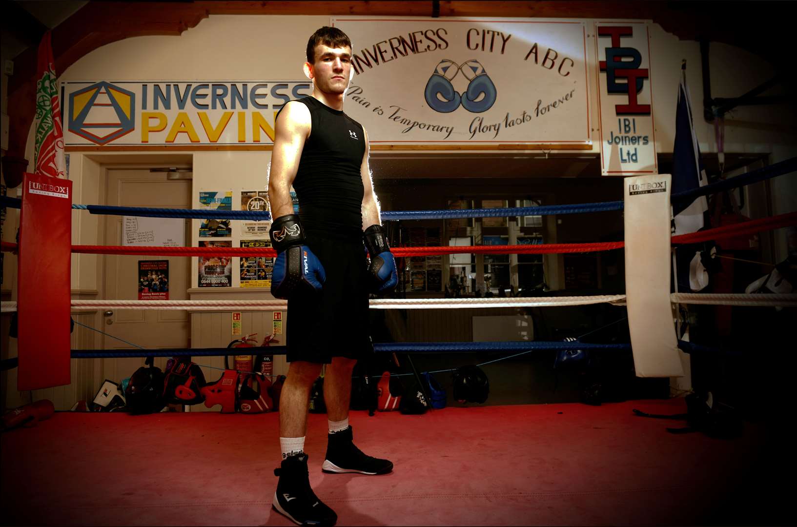 Calum Turnbull at Inverness City Boxing Club. Picture: James Mackenzie.
