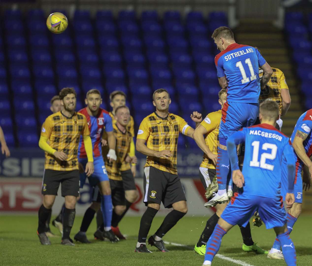 Shane Sutherland scores the winning goal against East Fife. Picture: Ken Macpherson