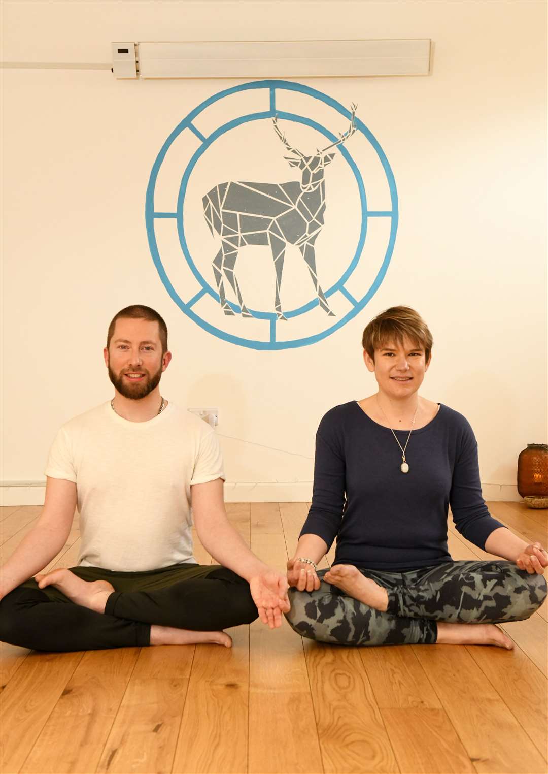 Graham Munro, Yoga Teacher and Fiona Palmer, Studio Founder. Picture: James Mackenzie