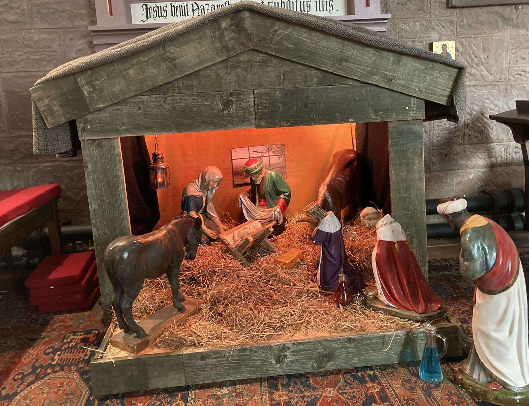 Nativity scene at St Michael and All Angels' Church in Inverness.