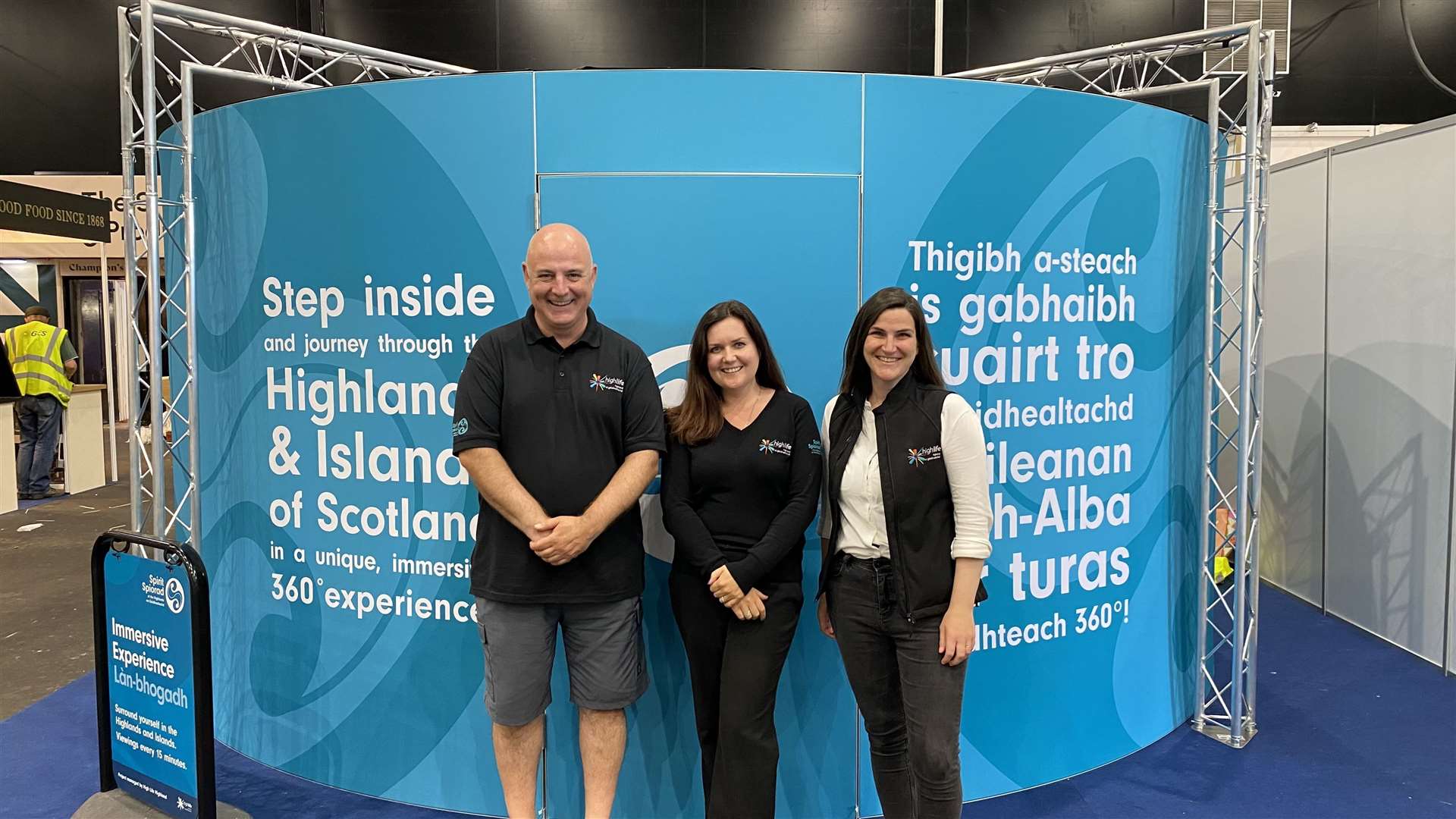 Liam Christie, Mary-Dawn Mohun and Stephanie Reith, working on the Spirit of the Highlands Islands project and will be at the show.