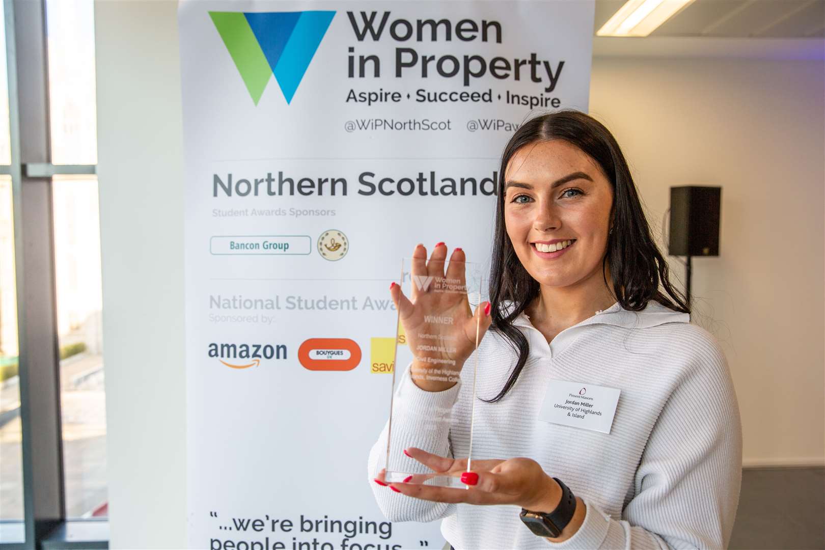 Jordan Miller with her accolade. Picture: Women in Property