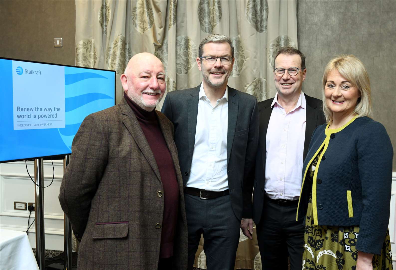 Willie Cameron, Iain Robertson, Donald Weir and Yvonne Crook. Picture: James Mackenzie.
