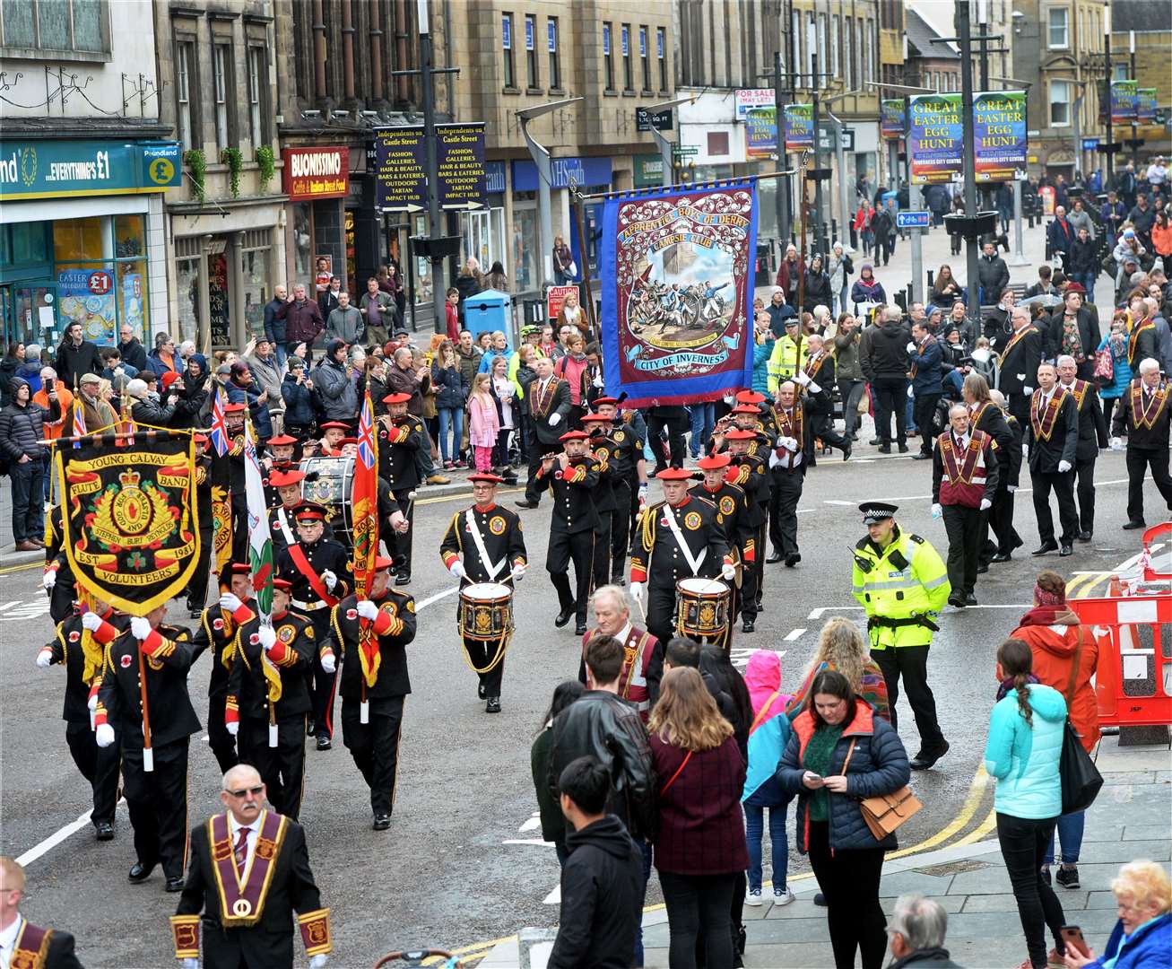 The Apprentice Boys of Derry march through the town centre....Apprentice Boys March.Picture: SPP. Image No. 043642..