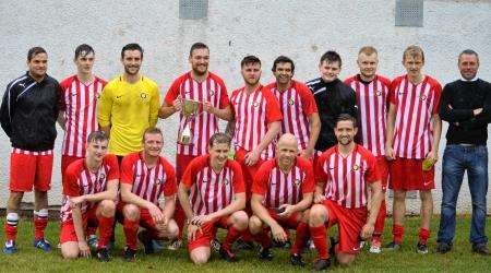 Victorious Contin celebrated with the Division One Cup after surviving a late rally by ICM Electrical to win 2-1.