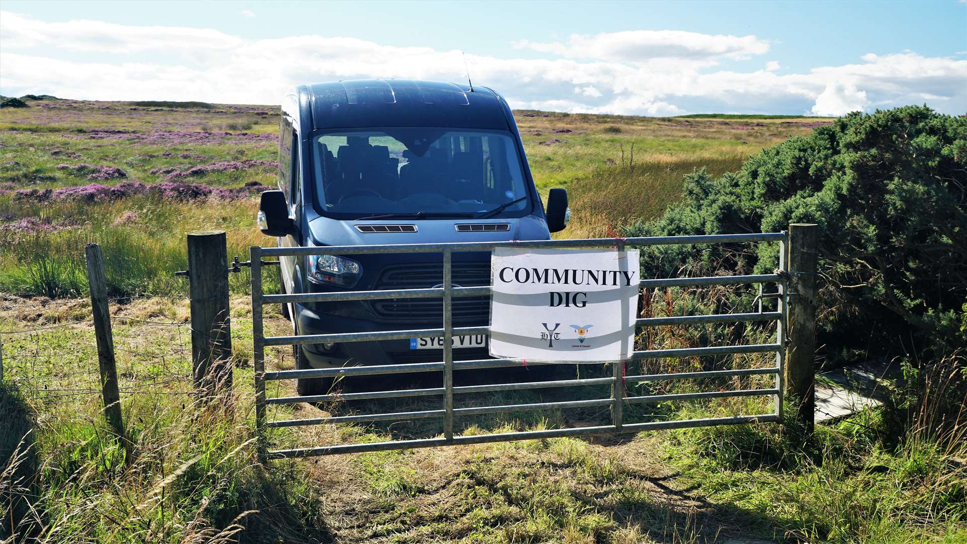 Entrance to the site is via this gate on the Tannach road and a path cut into moorland. Picture: DGS