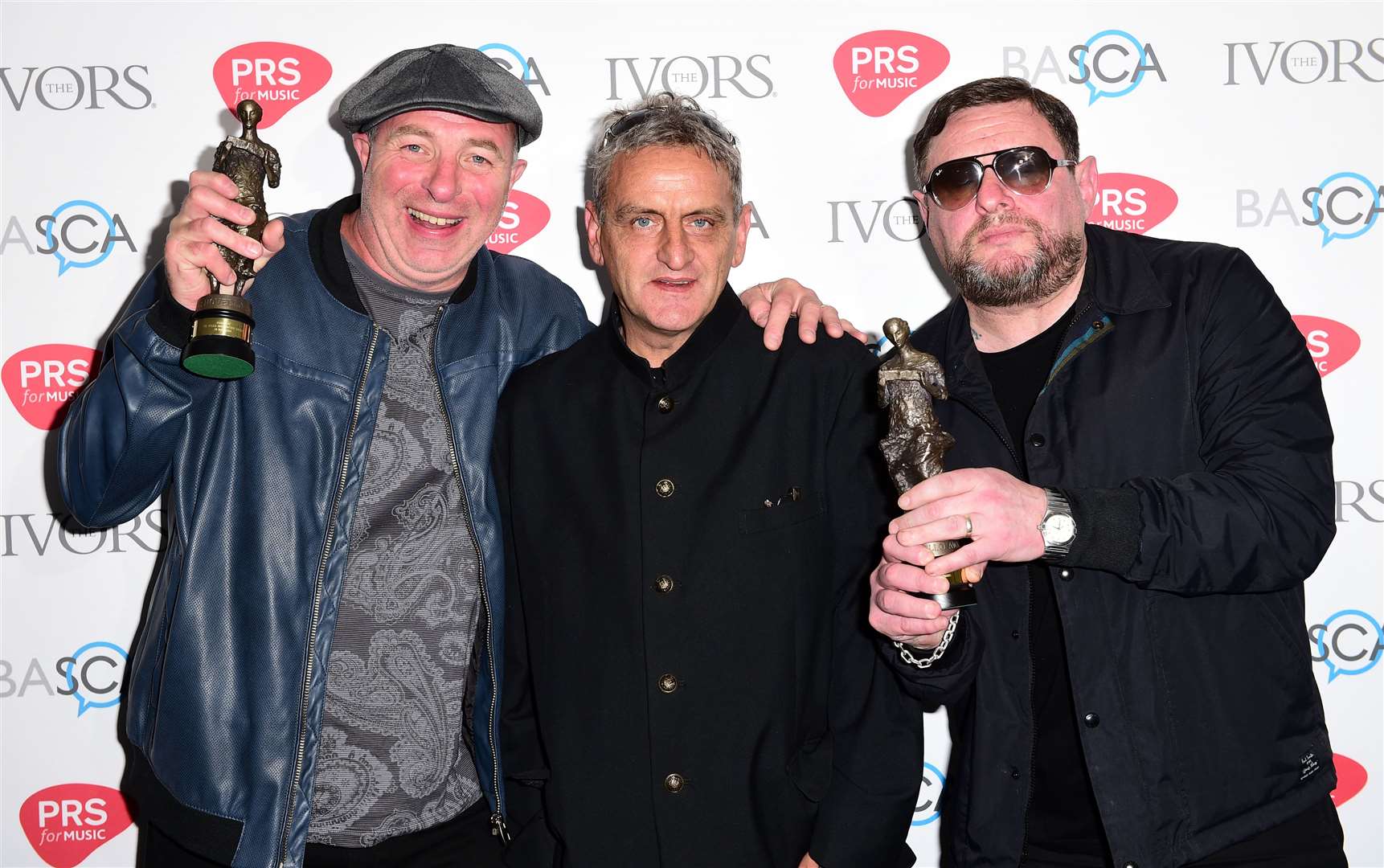 Mark Day, Paul Ryder and Shaun Ryder of the Happy Mondays (Ian West/PA)
