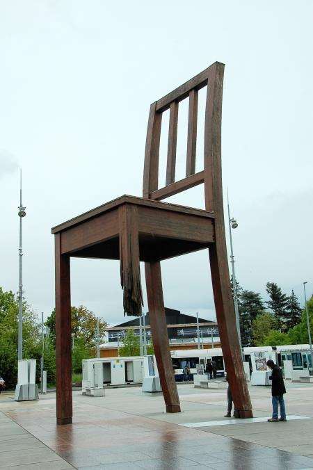 The land mine monument in Geneva