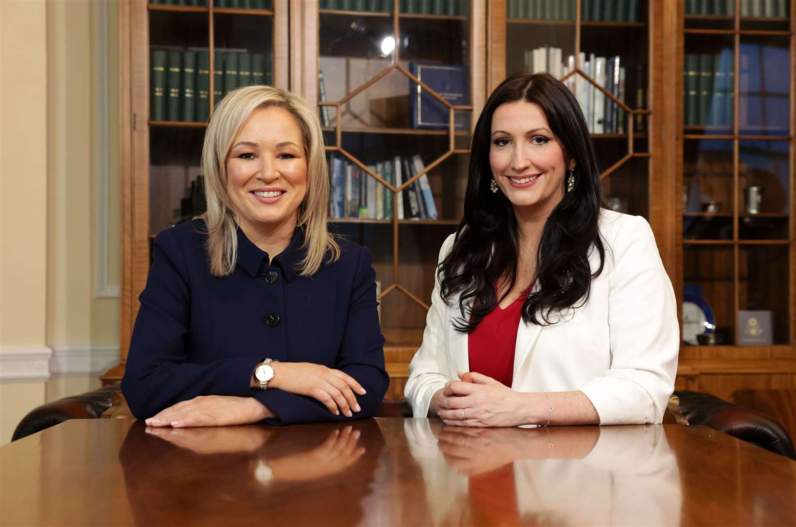 Rishi Sunak and Leo Varadkar will meet with Michelle O’Neill and Emma Little-Pengelly, the leaders of the new powersharing Executive (NI Executive/PA)