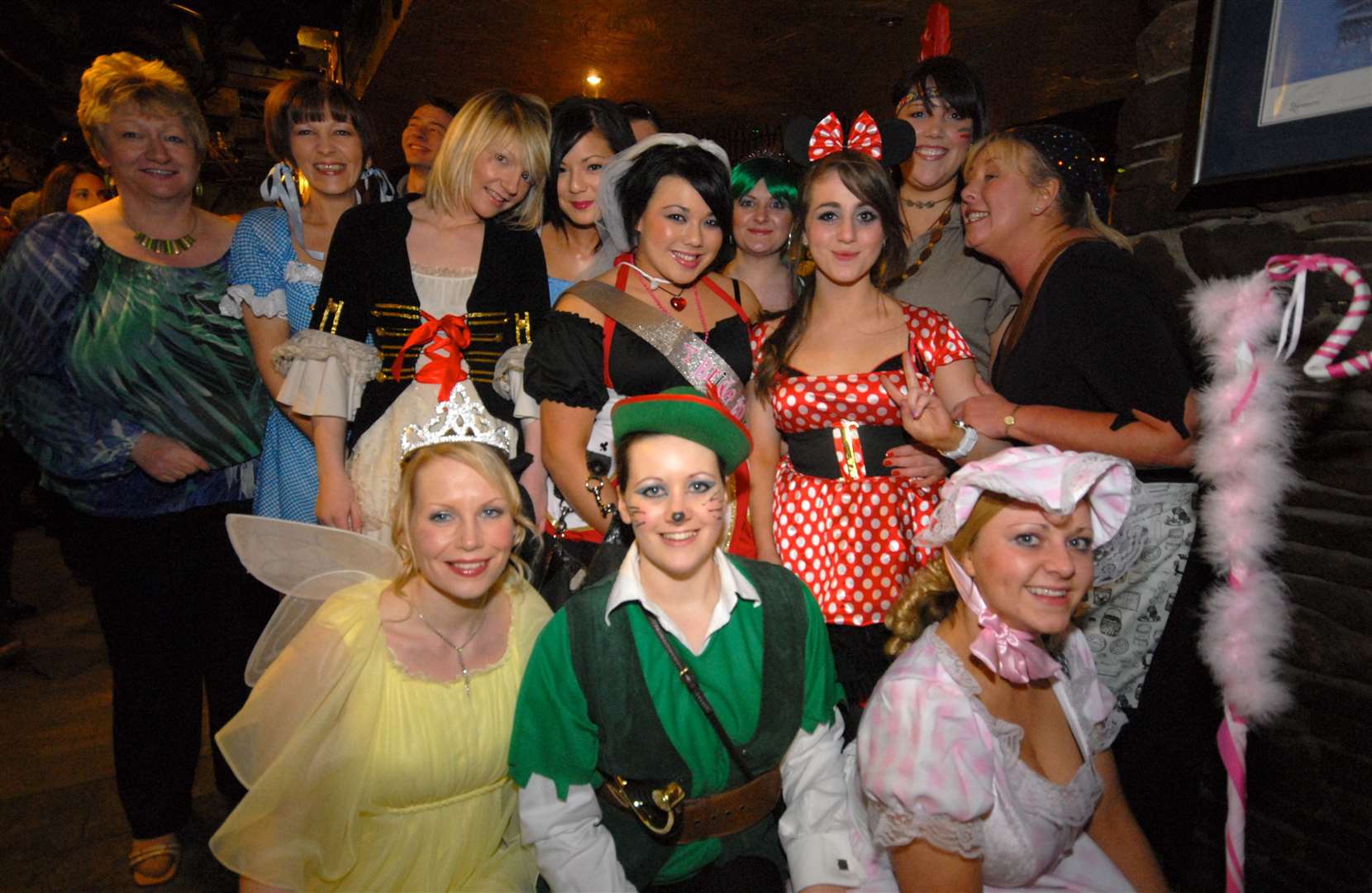 See: Copy By: ..A fancy dress hen night for Kelly Law (centre)..City Seen in Johnny Foxes..Pic By Iona Spence.SPP Staff.Photographer.