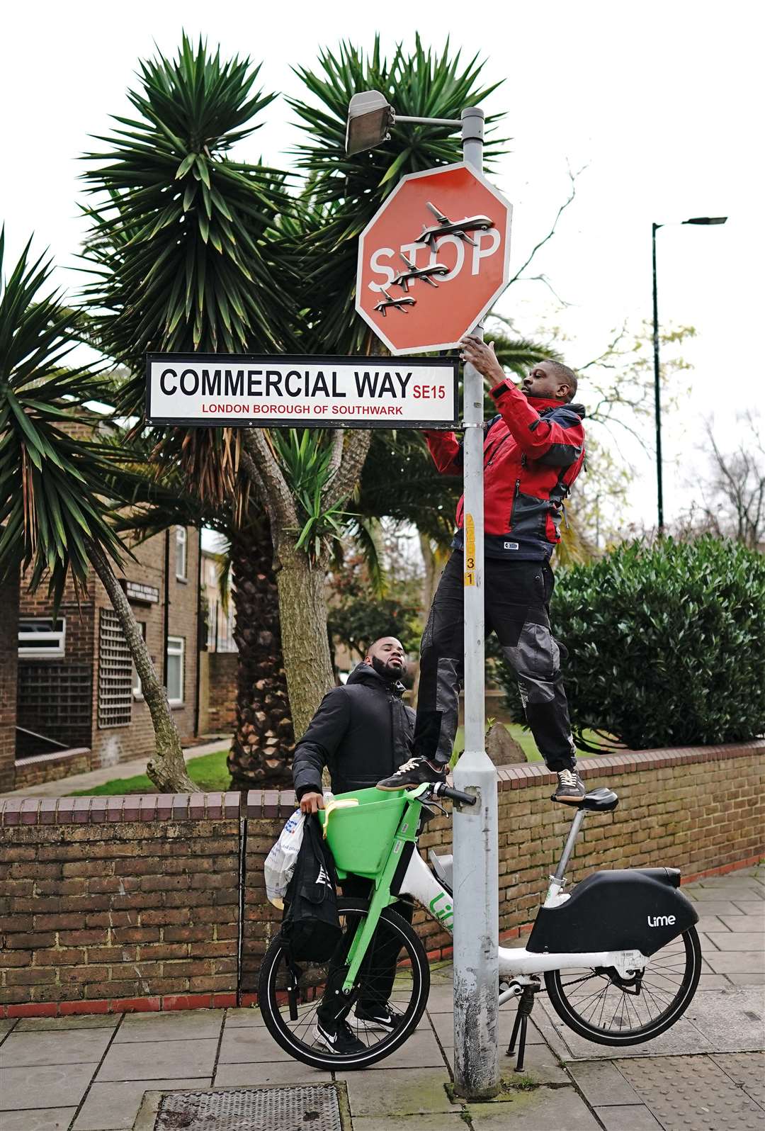 The artwork by Banksy in Peckham, south-east London, was removed (Aaron Chown/PA)