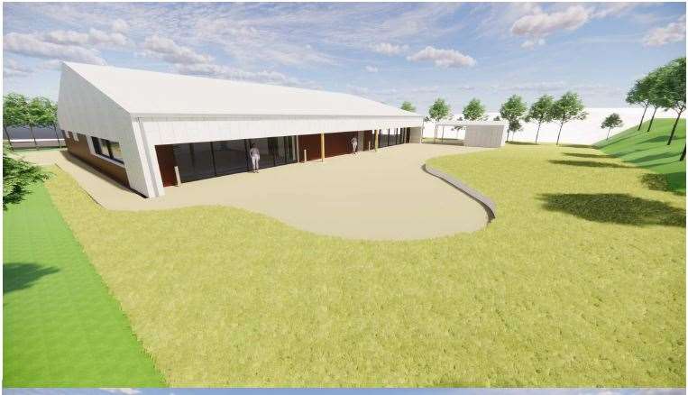 Artist'simpression of the new development at Milton of Leys Primary School in Inverness.