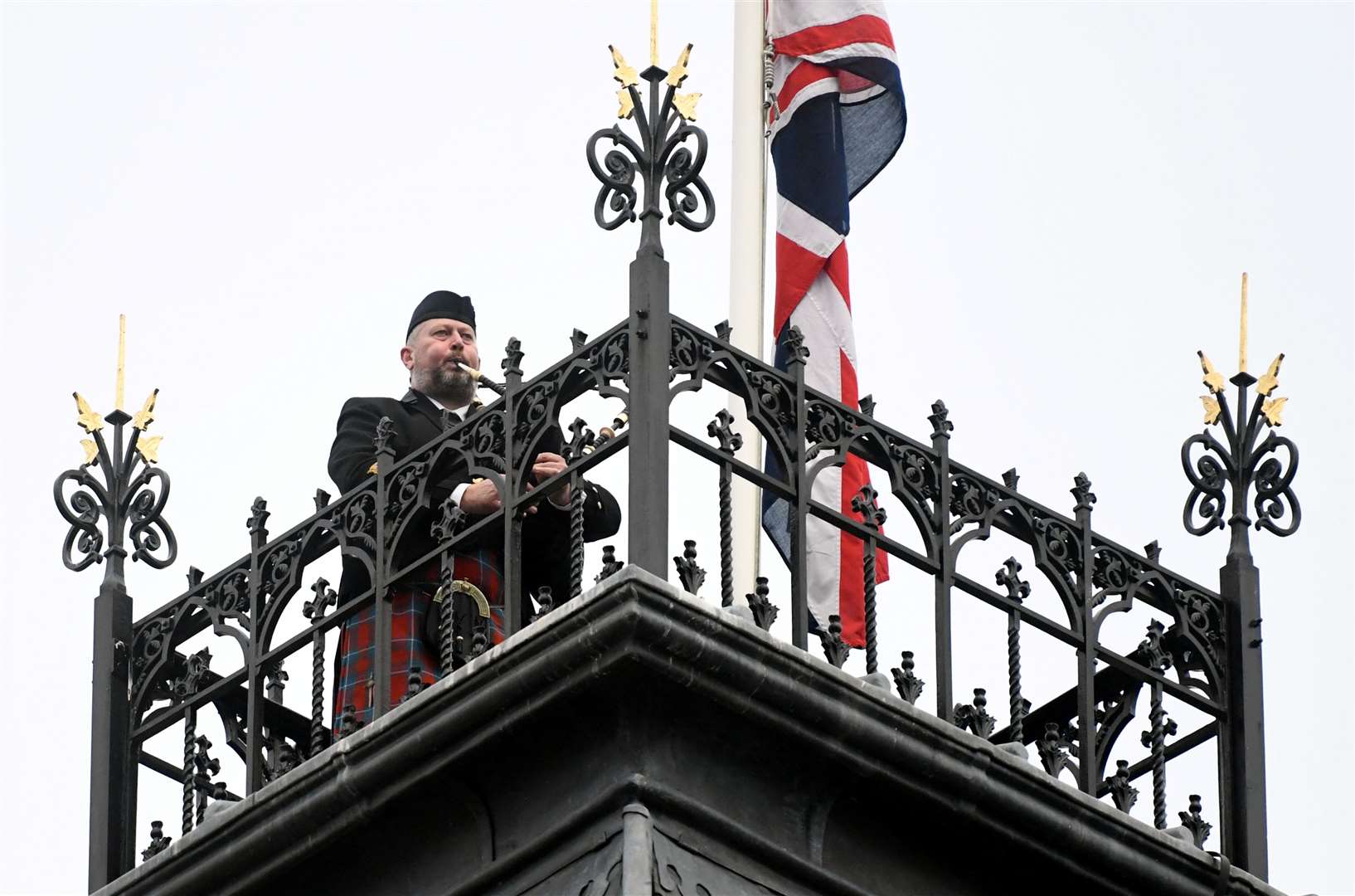 Piper Scott Taylor on the roof of Inverness Town House. Picture: James Mackenzie.