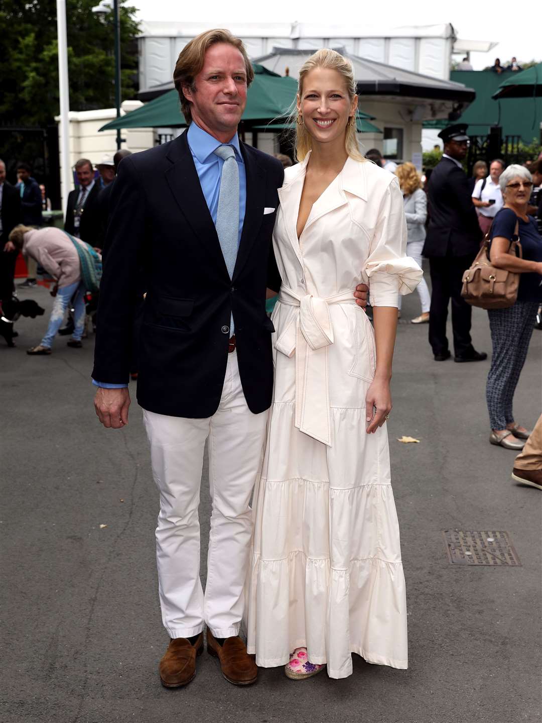 Thomas Kingston and Lady Gabriella Kingston at Wimbledon in 2019 (Philip Toscano/PA)