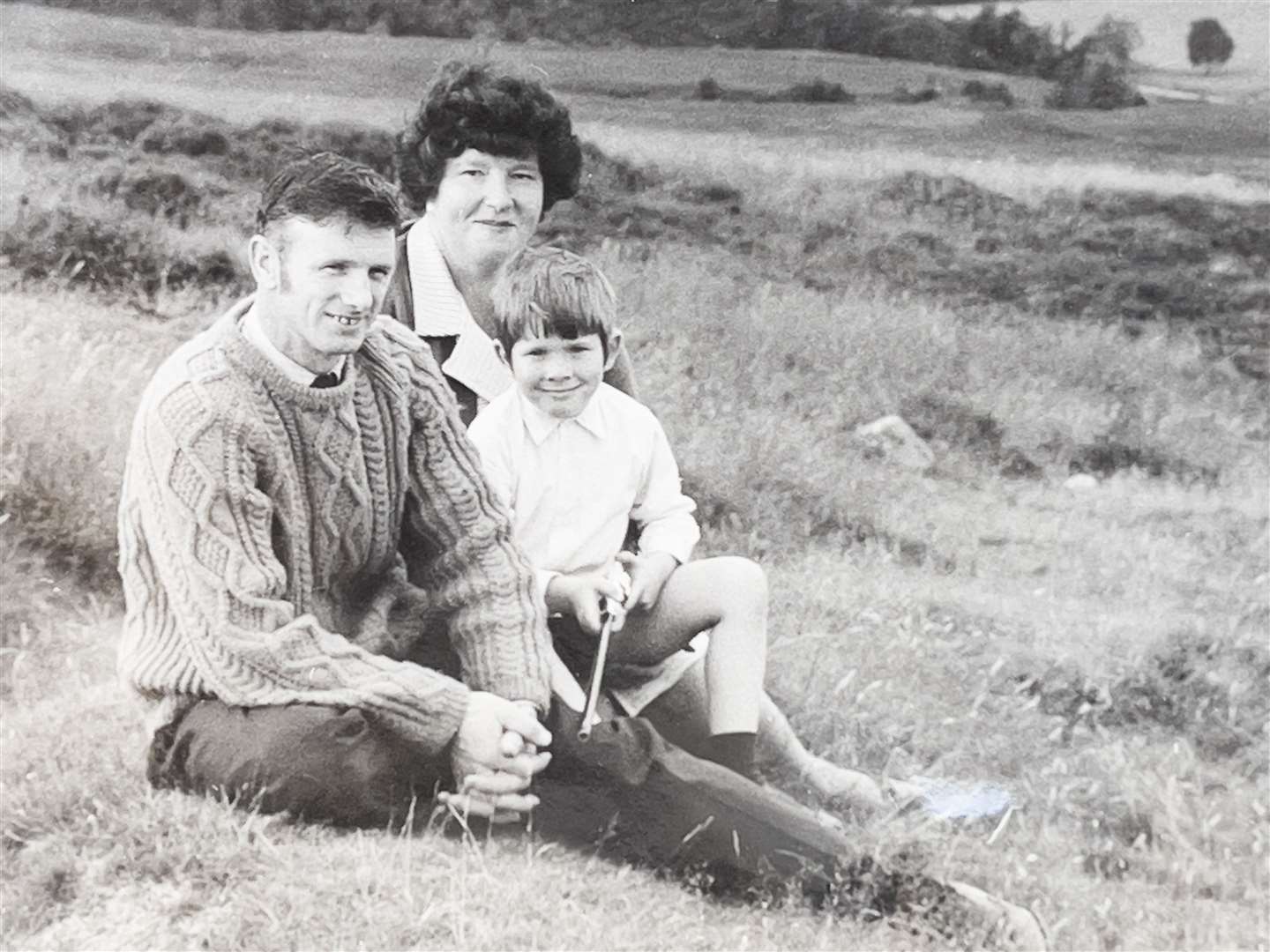 Jack with wife Morag and son Garry.