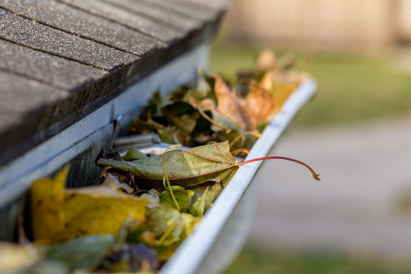 Keep gutters clear of leaves and debris. Picture: iStock/PA