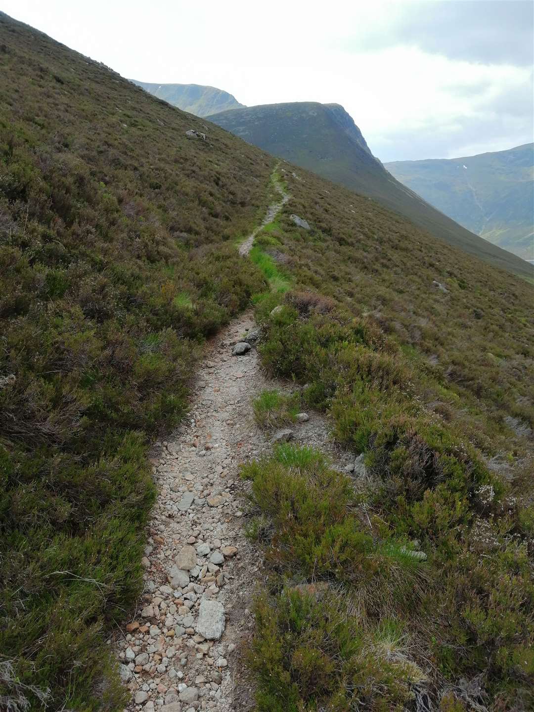 Start of path uphill from Loch Einich.