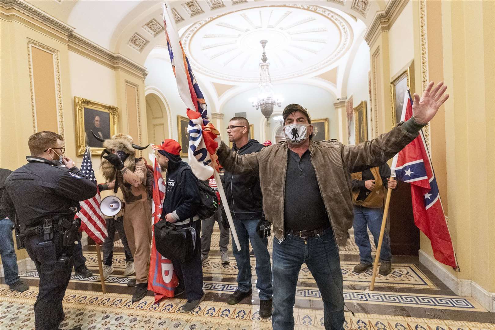 Supporters of President Donald Trump inside the Capitol (Manuel Balce Ceneta/AP)
