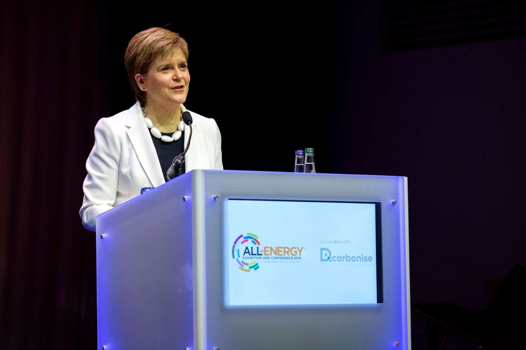 First Minister Nicola Sturgeon addressing a previous All-Energy conference.