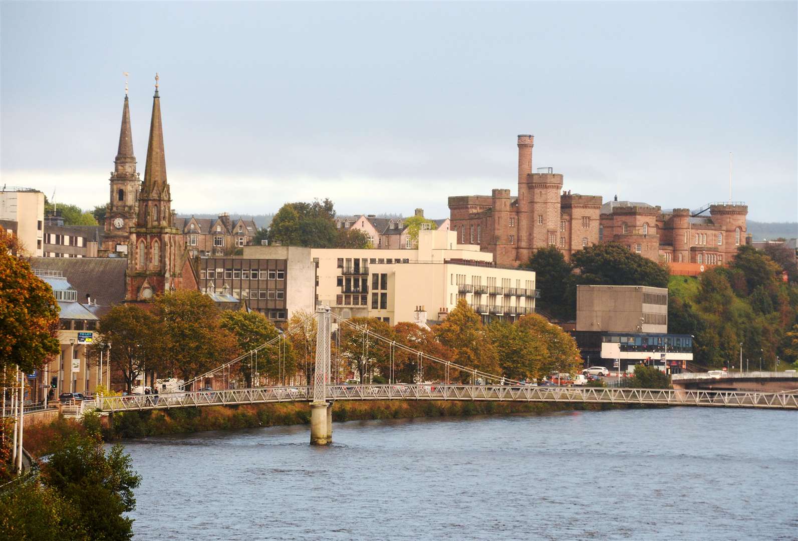 Inverness city centre and the River Ness.