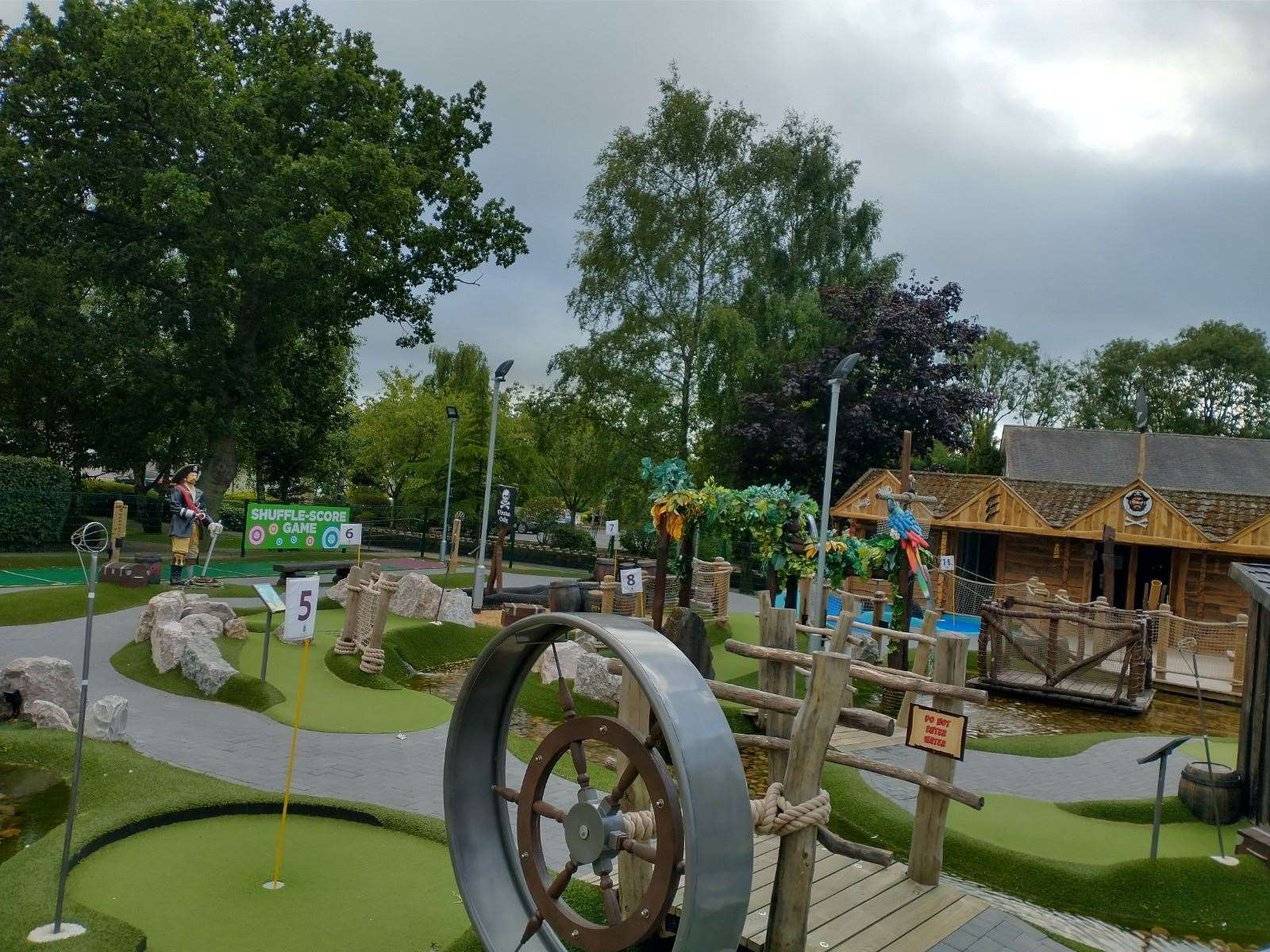 Pirate-themed crazy golf.