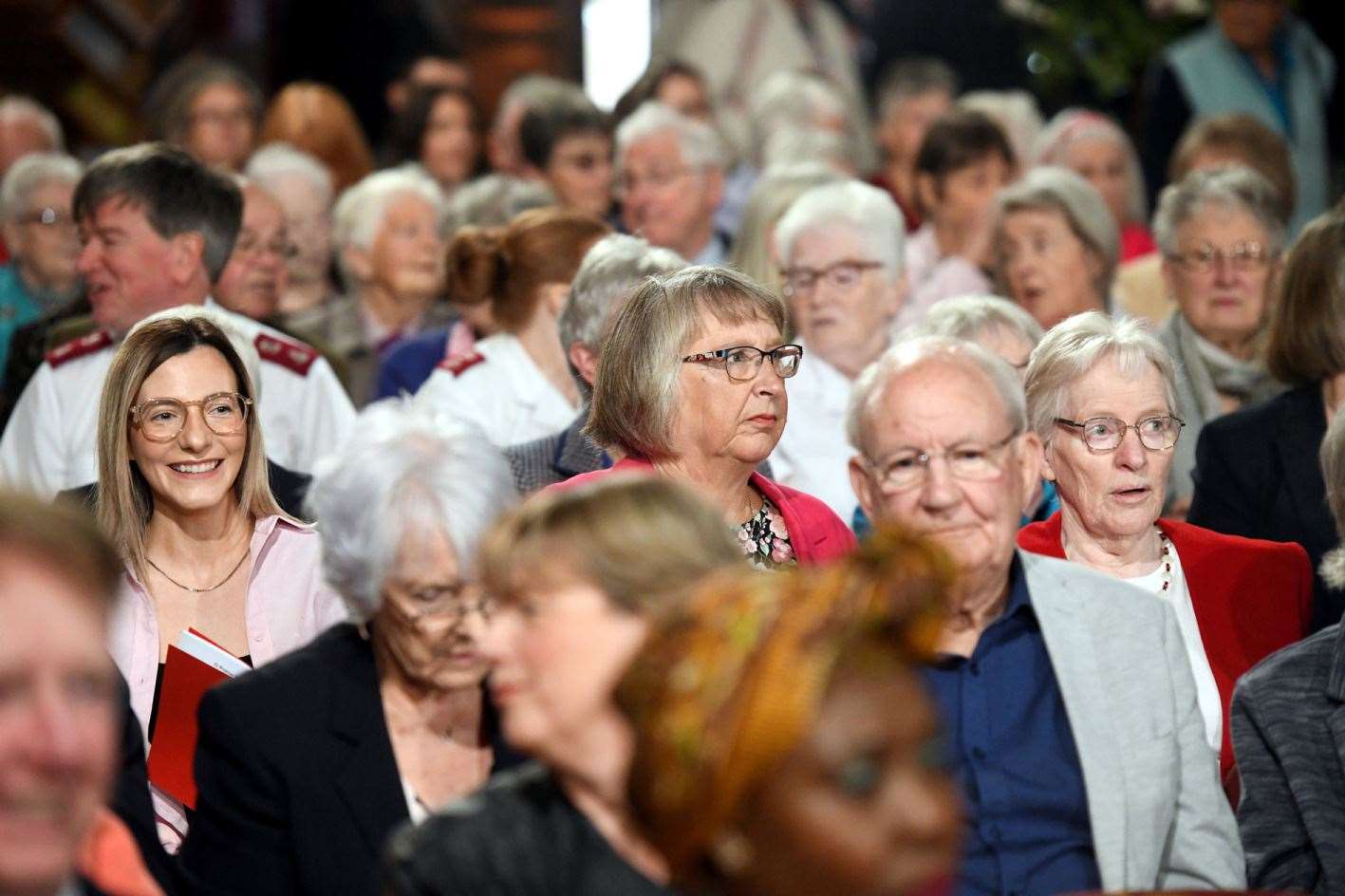 The congregation sat in the cathedral. Picture: James Mackenzie.