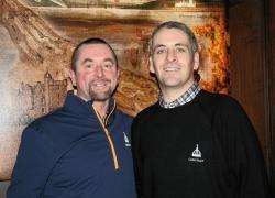 Local Open winner Gordon Grant (left) with Castle Stuart director of golf Jeremy Matte.