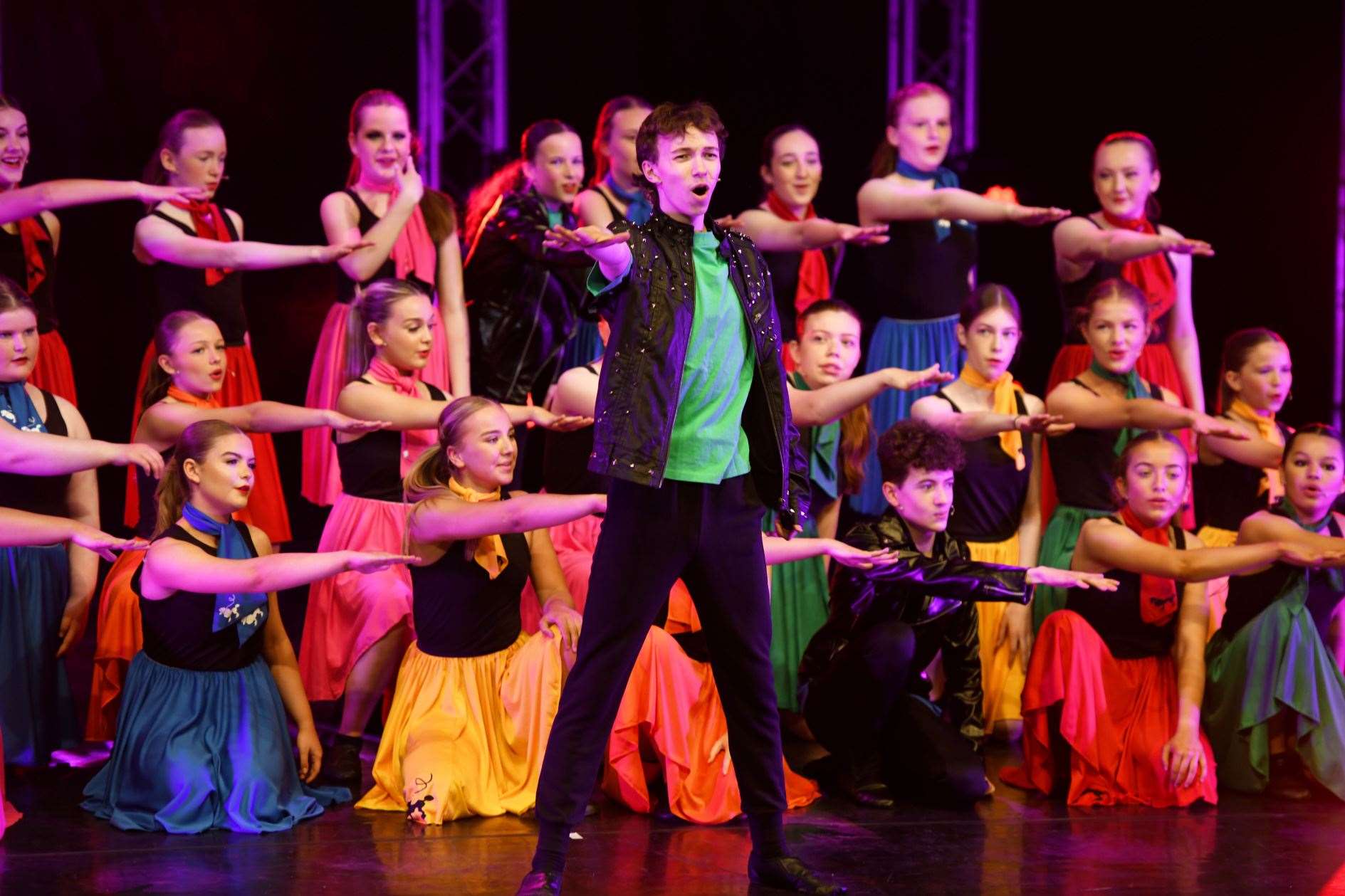 TFX Performing Arts Academy students performing Greased Lightnin'. Picture: James Mackenzie.