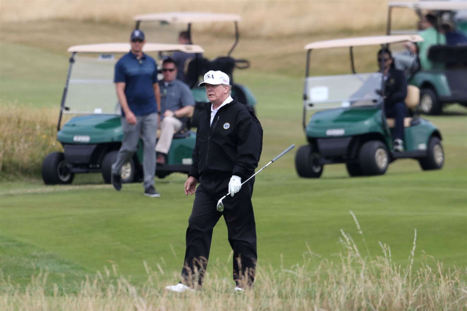 Donald Trump played golf at Turnberry in 2018 (Jane Barlow/PA)