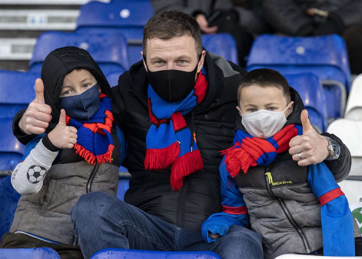 Picture - Ken Macpherson, Inverness. Home supporters at the game.