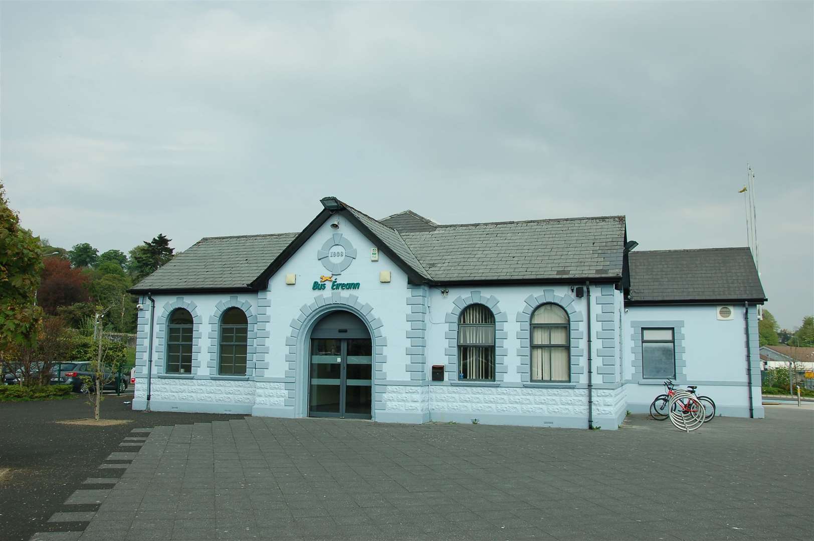 The old railway station in Letterkenny, now the busy bus station.