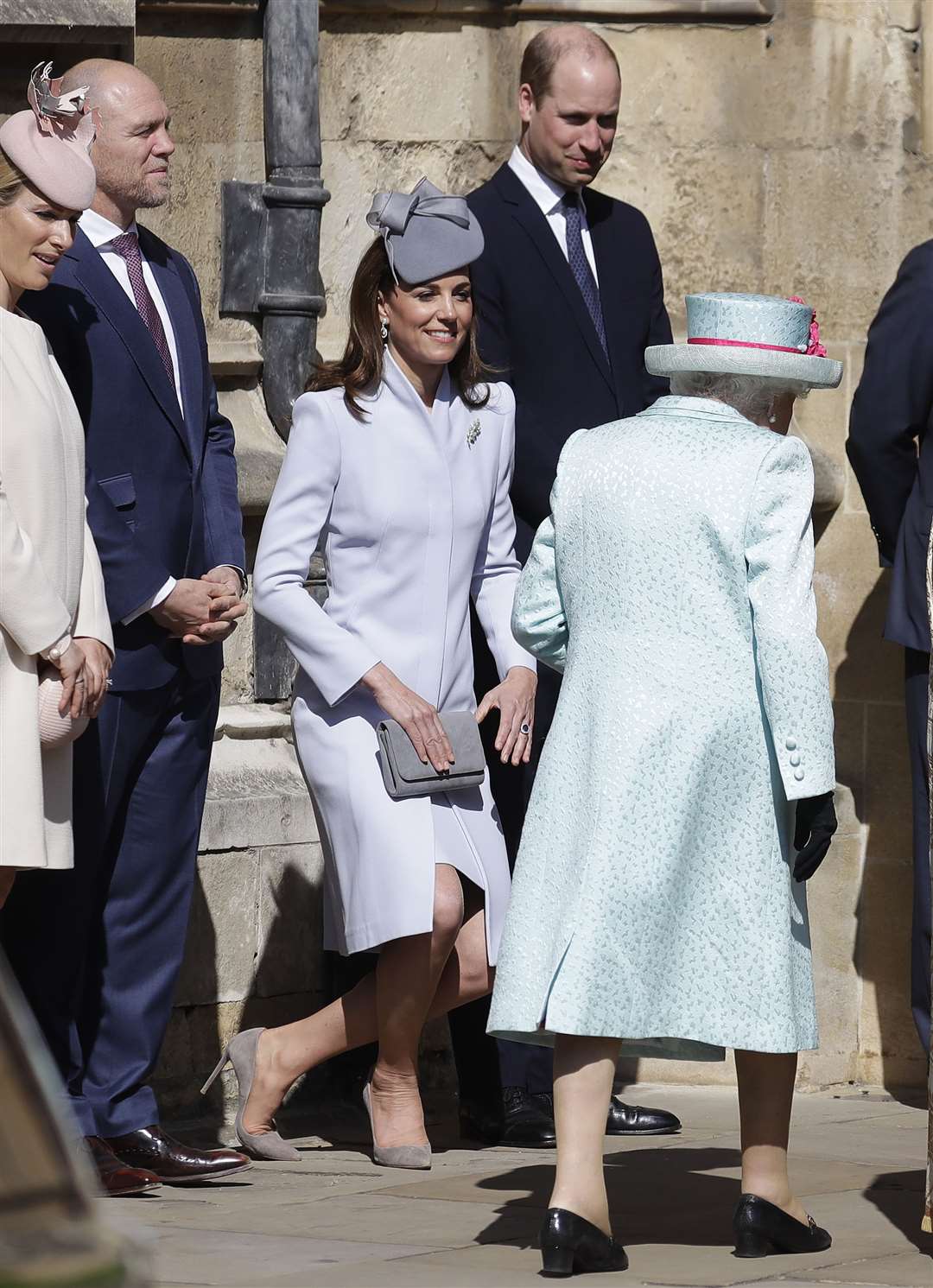 Kate curtseying to Elizabeth II at Windsor (Kirsty Wigglesworth/PA)