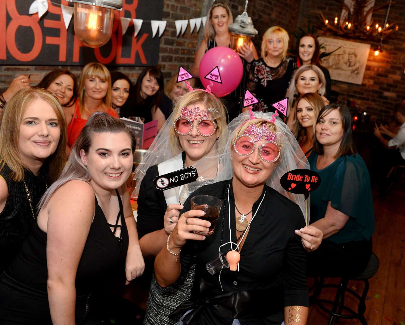 Kirsty Finlayson and Lorna Malicki on hen night before the couple have there big day.