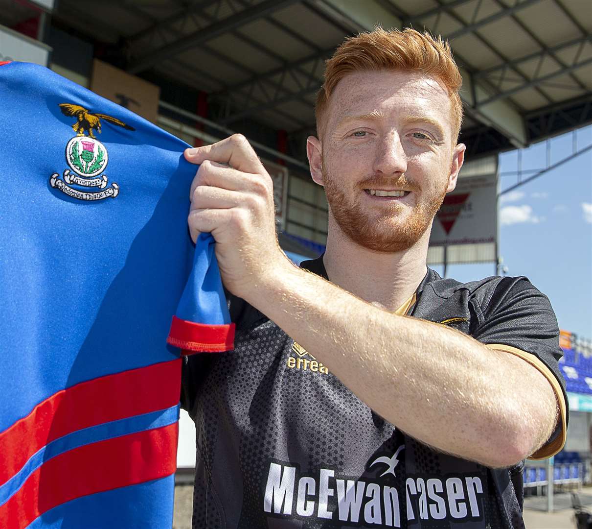 Inverness Caledonian Thistle's new signing David Carson pictured at the Caledonian Stadium yesterday. Picture: Ken MacPherson
