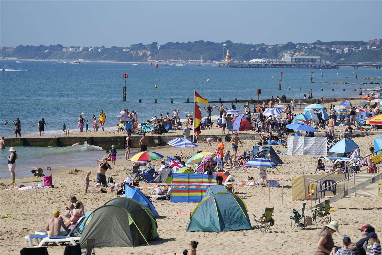Boscombe beach was a lure for many visitors (Andrew Matthews/PA)