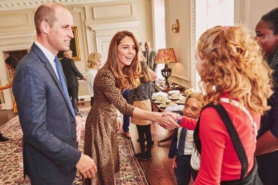 Lily Hey met the Duke and Duchess at Kensington Palace.