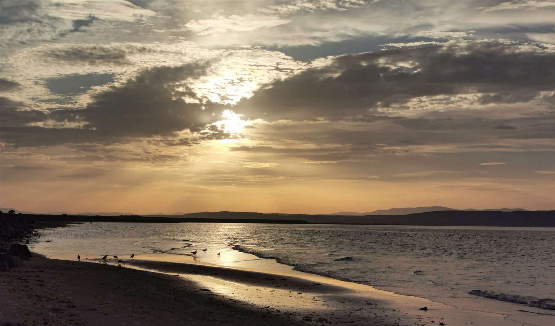 Sunset at Nairn beach. Picture: Moira MacKintosh