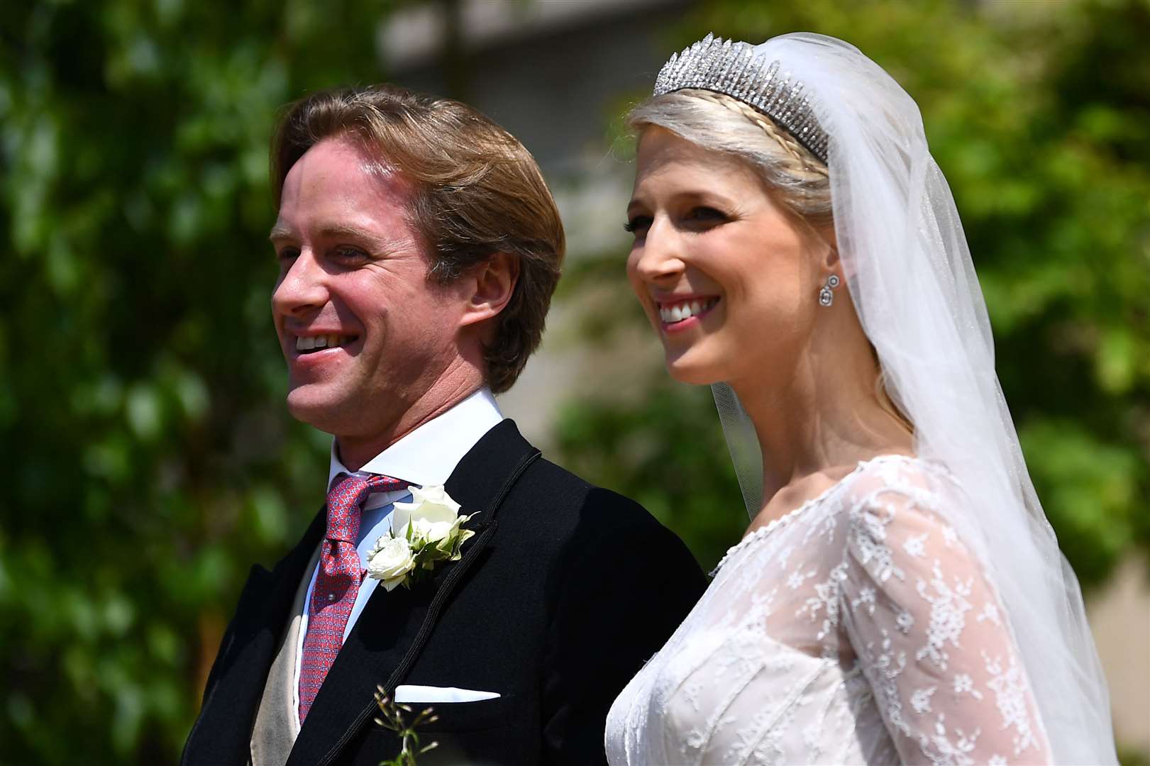 Thomas Kingston and Lady Gabriella Kingston on their wedding day in 2019 (Victoria Jones/PA)