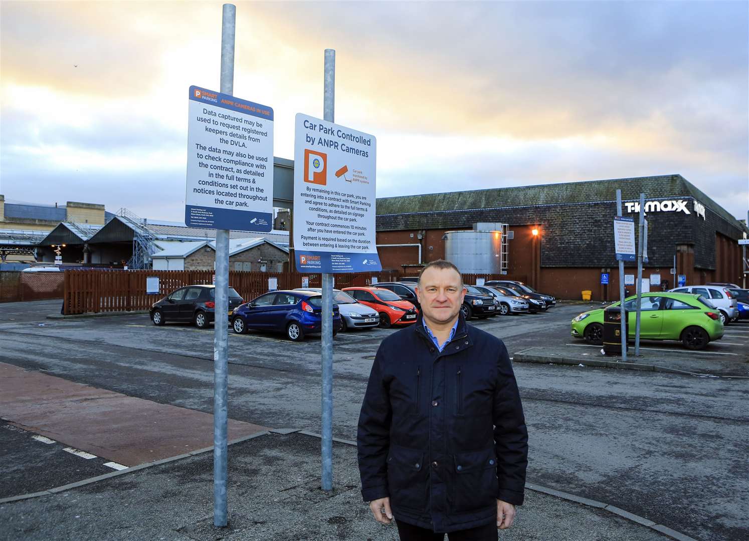 Drew Hendry at Strothers Lane Car Park, where scores of drivers have been fined after entering their number plate details incorrectly when paying for parking.