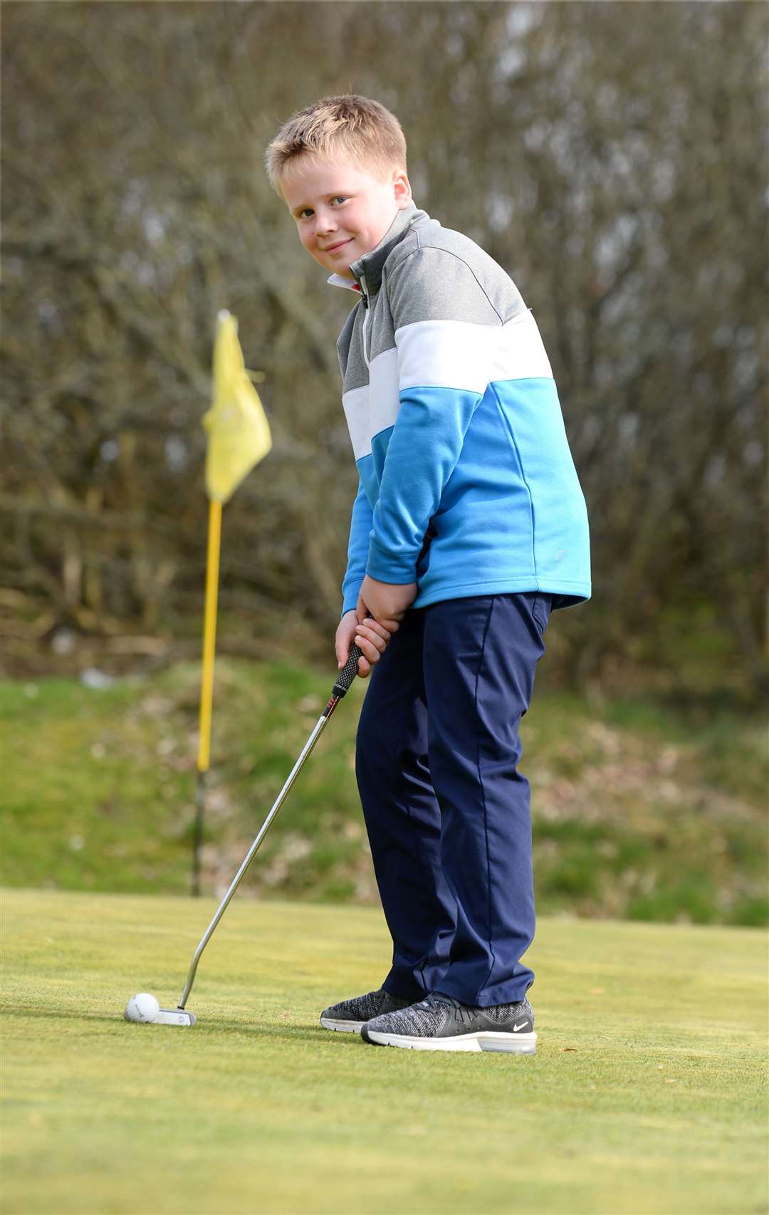 Fraser MacKenzie practising at Fairways Golf Club. Picture: Gary Anthony. Image No.043691