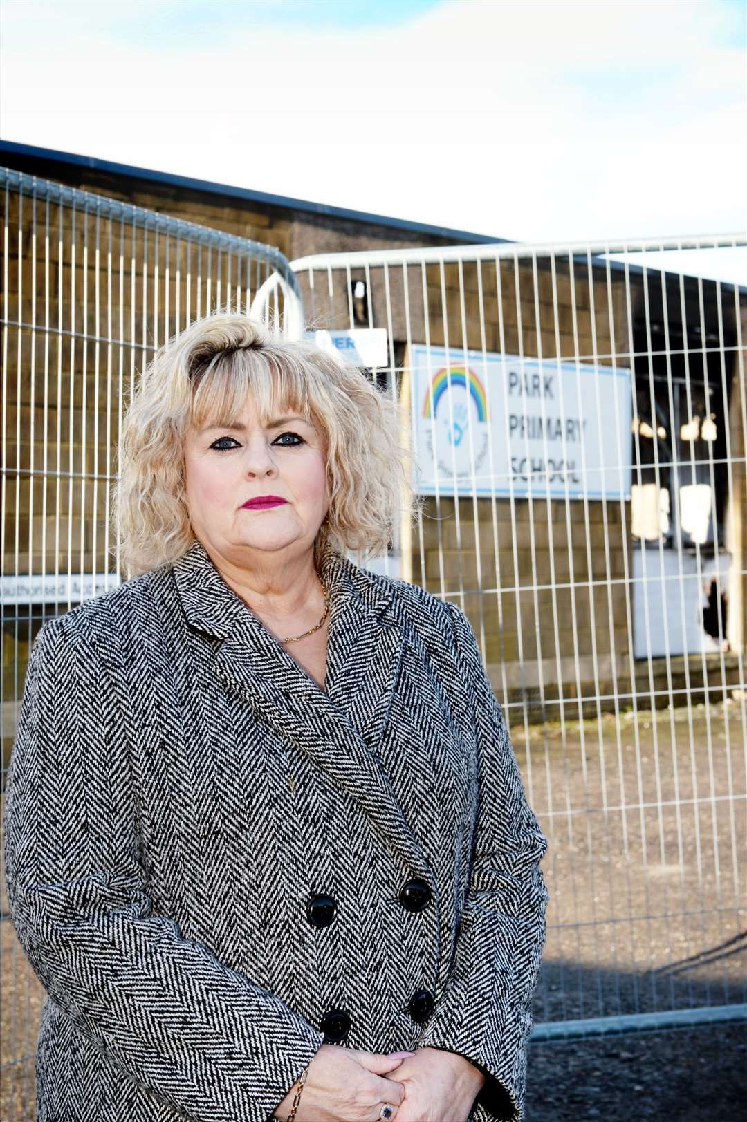 Cllr Maxine Smith outside Park Primary School – one issue that brought her into conflict with Cllr Tamala Collier. Picture: James MacKenzie.