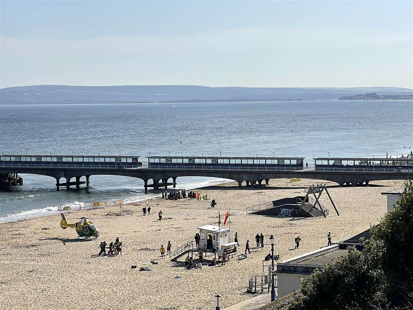 The scene at Bournemouth beach on Wednesday (Professor Dimitrios Buhalis)