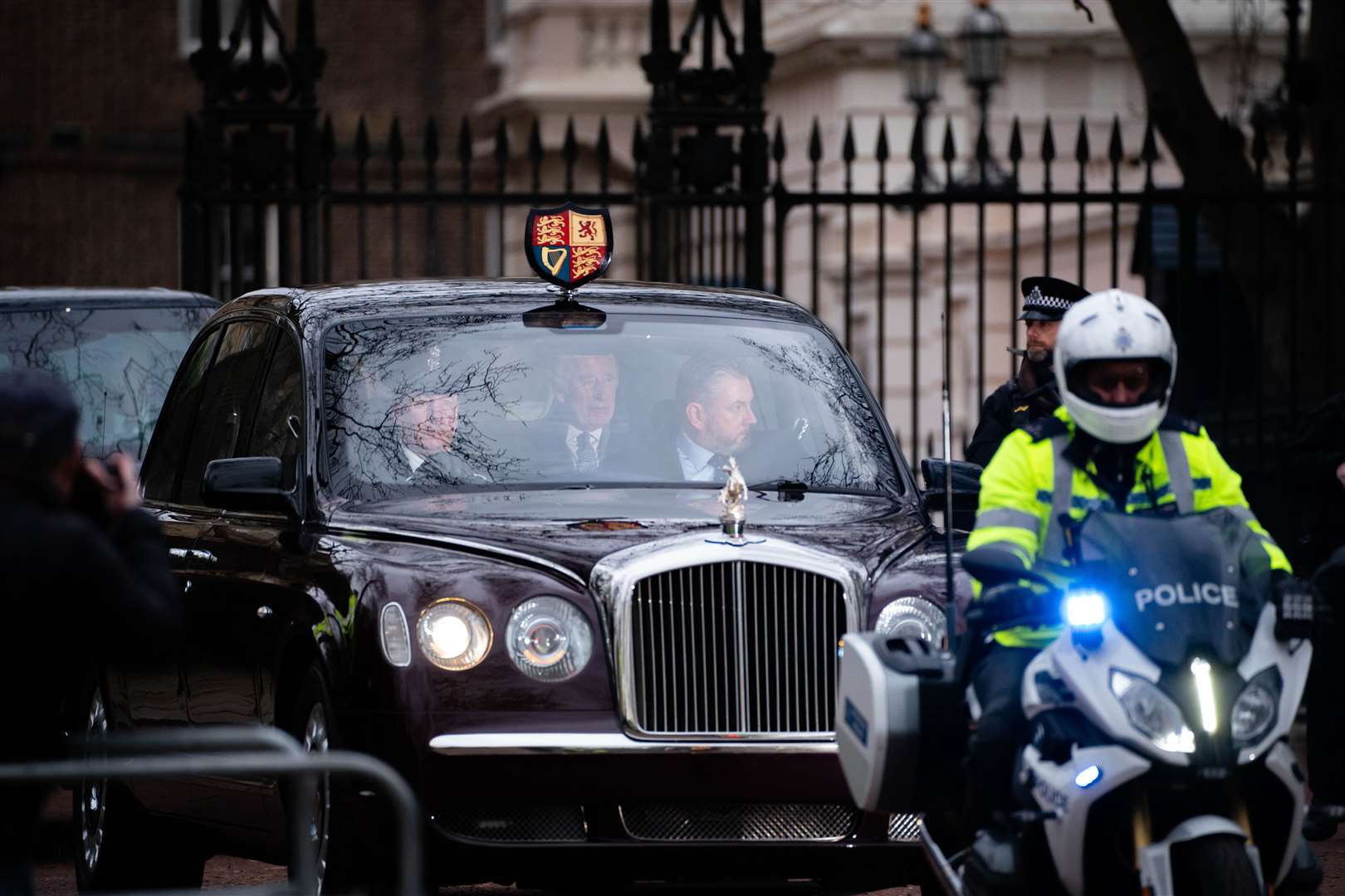 The King and Queen leaving Clarence House (James Manning/PA)