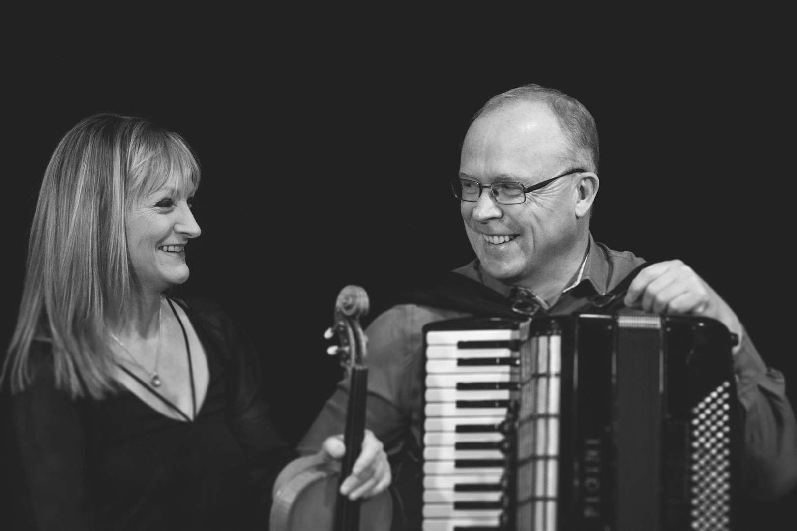 Fiddler Karen Steven and accordionist Alastair MacDonald. Picture: Callum McClelland