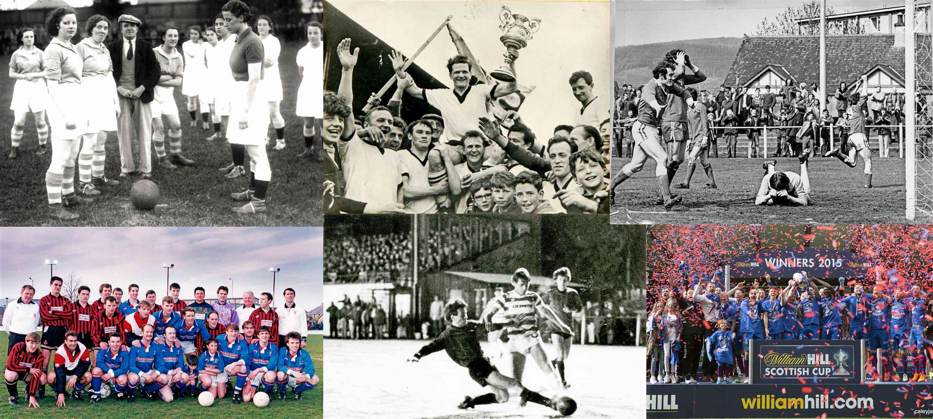 A montage of famous moments in Inverness football history