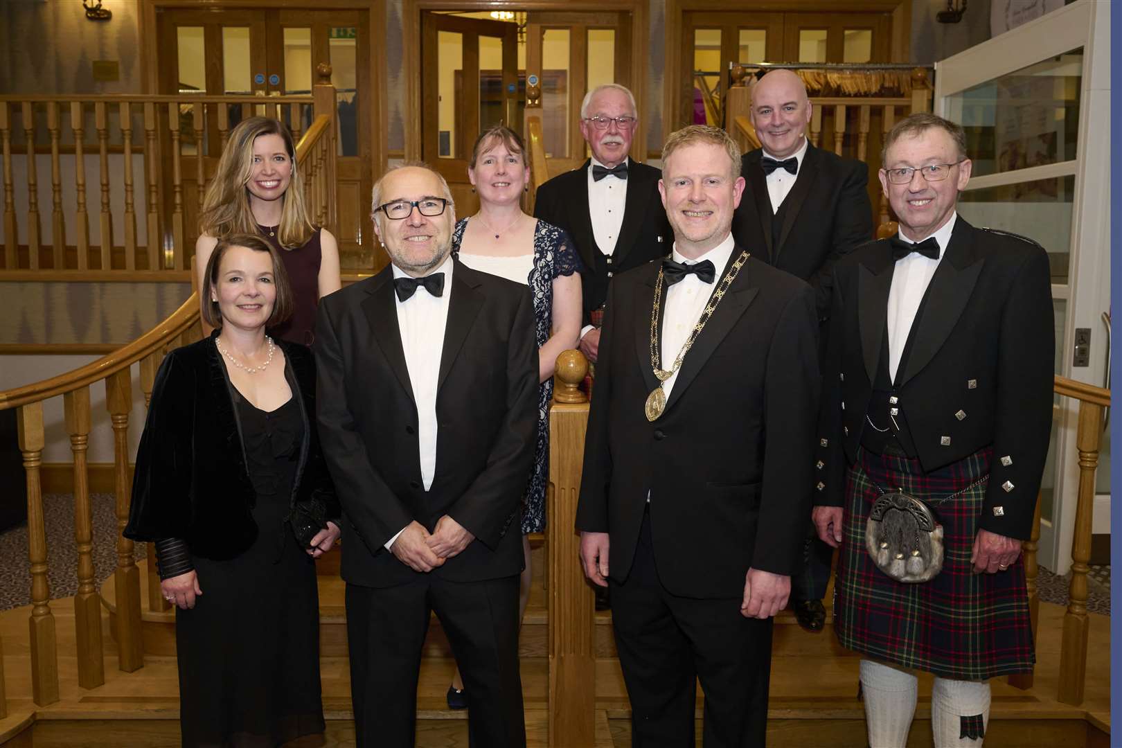 Top table (back row, from left): Rebecca Holt, Janis Wilby, Alistair Dodds and Liam Christie, and (front row, from left) Ailsa Andrews, Clive Coleman, Andrew Stott and Stewart Nicol.